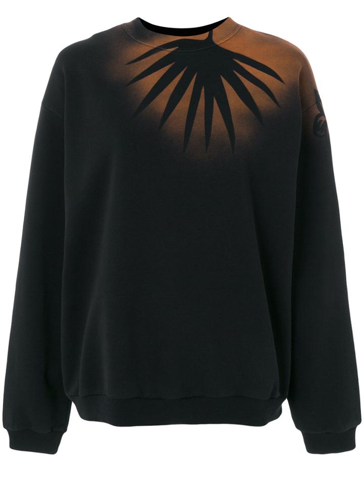 Maison Margiela Airbrushed Palm Print Sweatshirt - Black