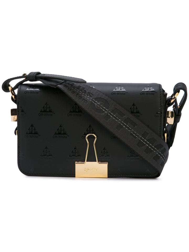 Off-white Logo Binder Clip Shoulder Bag - Black