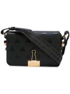 Off-white Logo Binder Clip Shoulder Bag - Black