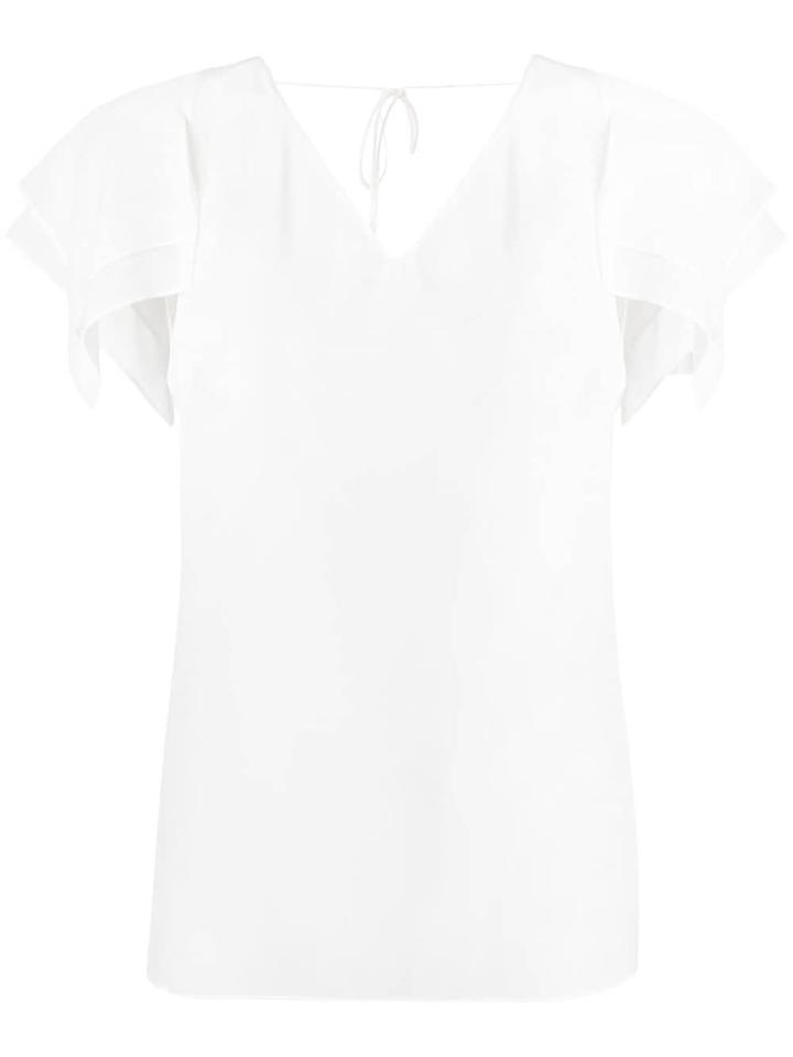 Roberto Cavalli Layered Sleeve Blouse - White
