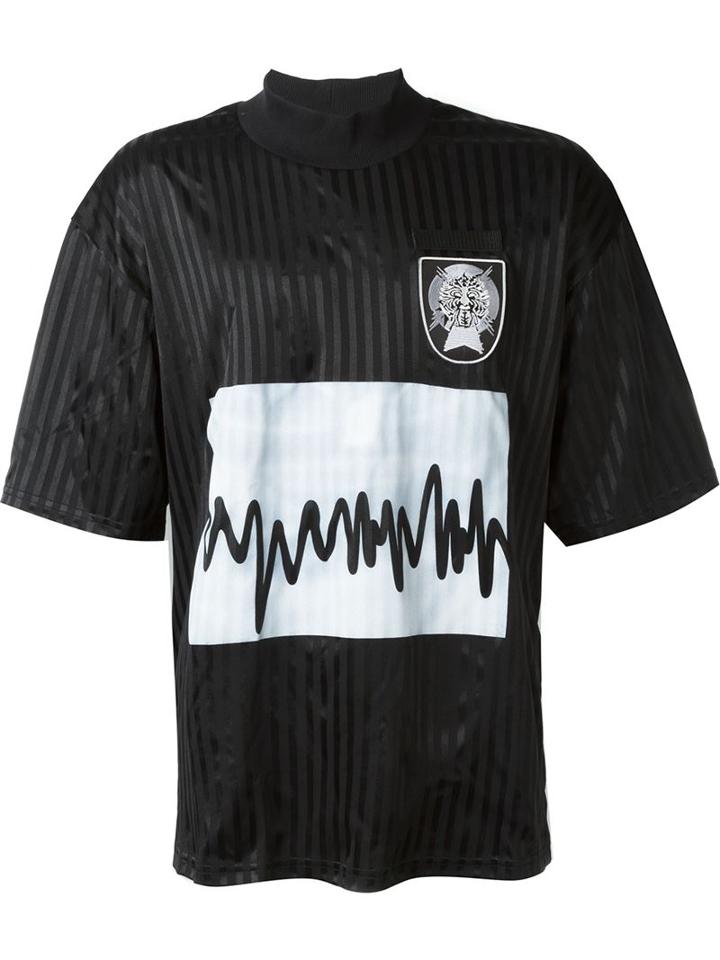 Liam Hodges Sound Wave Print T-shirt, Men's, Size: Large, Black, Polyester
