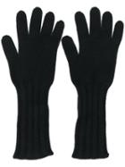Pringle Of Scotland Ribbed Scottish Gloves - Black