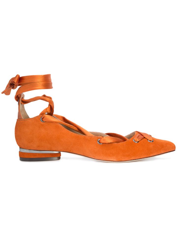 Zac Zac Posen Header Ballerinas - Yellow & Orange
