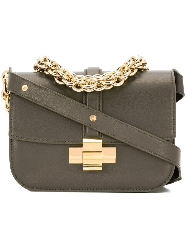 No21 Chain Detail Shoulder Bag - Green