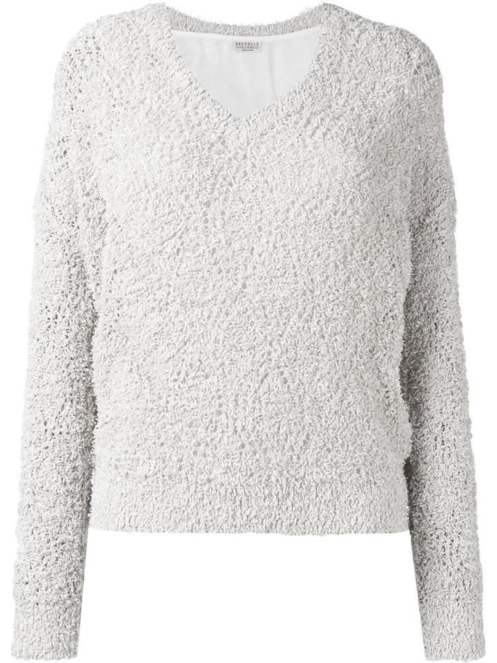 Knitted Top - Women - Cotton/polyamide - L, Nude/neutrals, Cotton/polyamide, Brunello Cucinelli