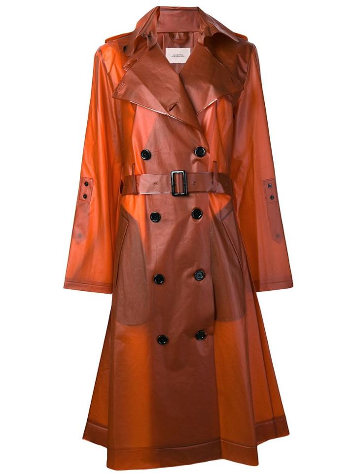 Dorothee Schumacher Transparent Trench Coat - Yellow & Orange