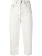 Rick Owens Drkshdw Cropped Jeans - White