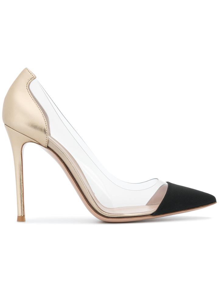Gianvito Rossi Clear Panel Pumps - Black