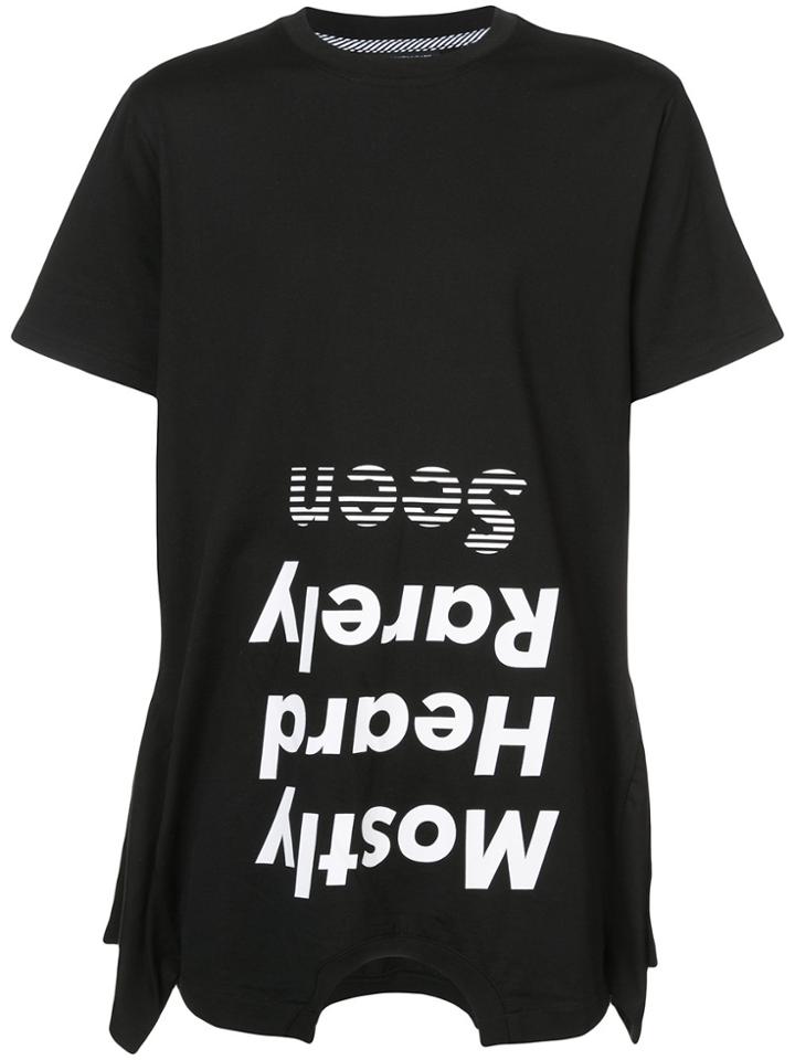 Mostly Heard Rarely Seen Upside Down Logo T-shirt - Black