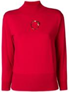 Cavalli Class Gold-tone Detail Jumper - Red