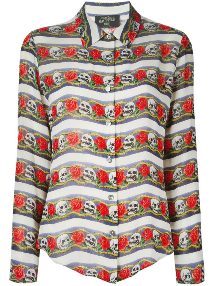 Jean Paul Gaultier Vintage Skull Print Shirt
