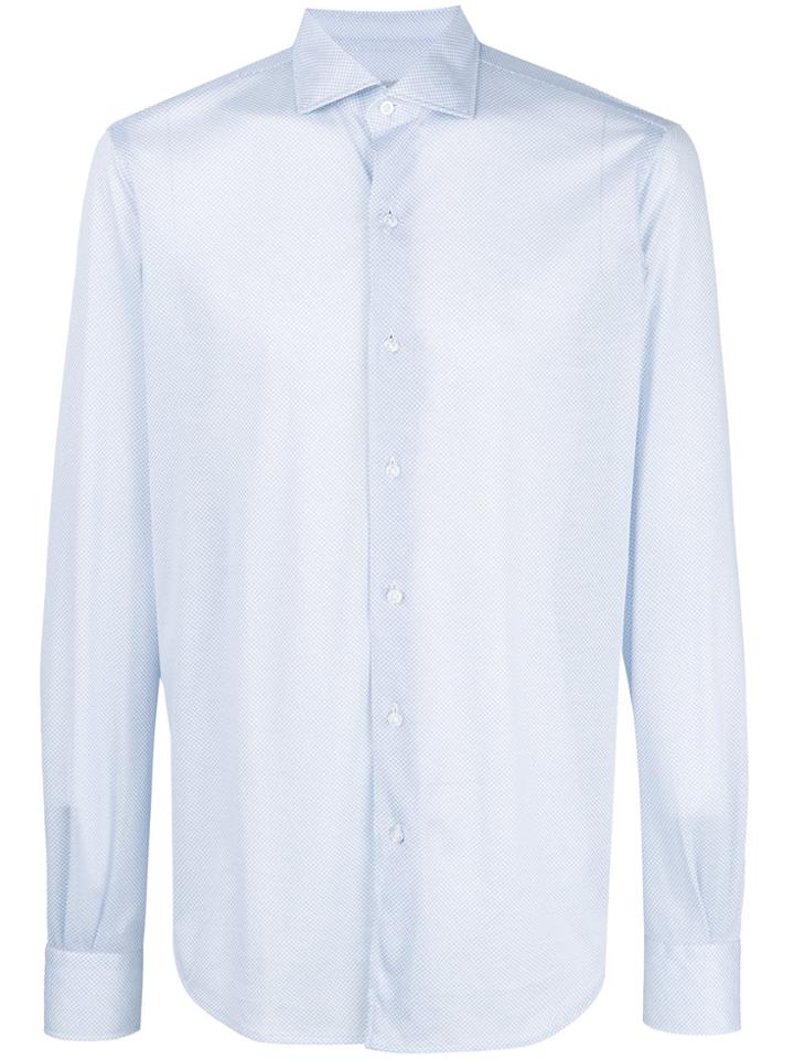 Orian Micro Print Shirt - Blue