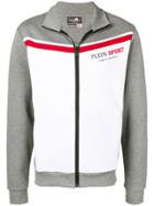 Plein Sport Brand Stamped Zip-up Jacket - Grey