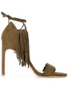 Stuart Weitzman Frayed Sandals - Green