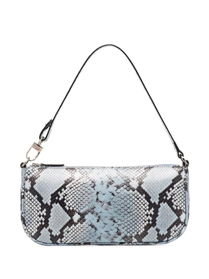 By Far Rachel Snake Effect Shoulder Bag - Blue