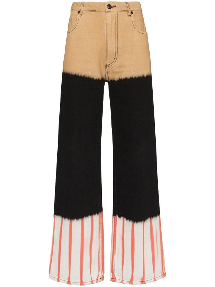 Eckhaus Latta Three Panelled Pattern Jeans - Multicoloured