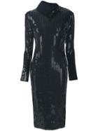 Y/project Shine Effect Fitted Dress - Black