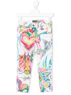 Roberto Cavalli Kids - Floral Trousers - Kids - Cotton/spandex/elastane - 4 Yrs, White