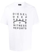 Diesel T-just Slogan Print T-shirt - White