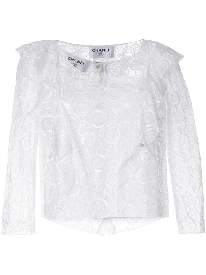 Chanel Pre-owned Lace Twin-set - White