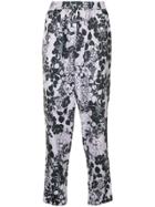 Layeur Printed Tapered Trousers - Pink & Purple