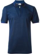 Brioni Zip Collar Polo Shirt, Men's, Size: Xl, Blue, Cotton