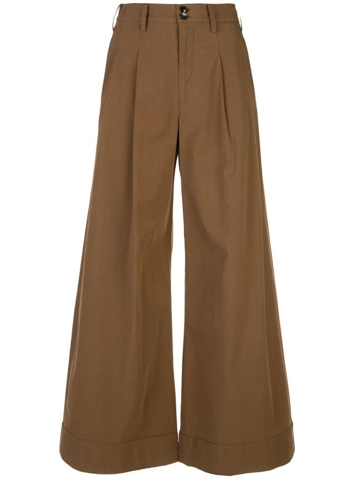 Co Winter Poplin Trousers - Brown