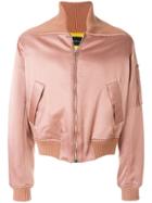 Cédric Charlier Ribbed Detail Bomber Jacket - Pink & Purple