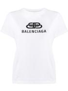 Balenciaga Bb Logo Printed T-shirt - White