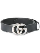 Gucci Interlocking Gg Buckle Belt - Black
