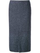 Astraet 'as W/n Slit' Skirt, Women's, Size: 0, Grey, Nylon/cupro/wool