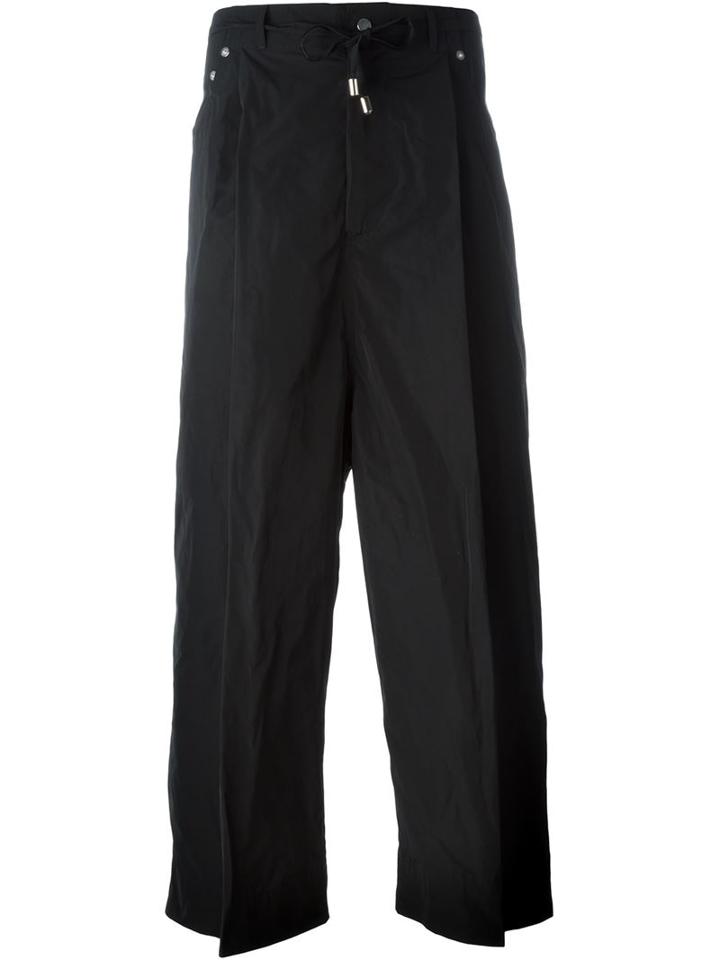 Craig Green Wide Leg Trousers, Men's, Size: Large, Black, Polyester
