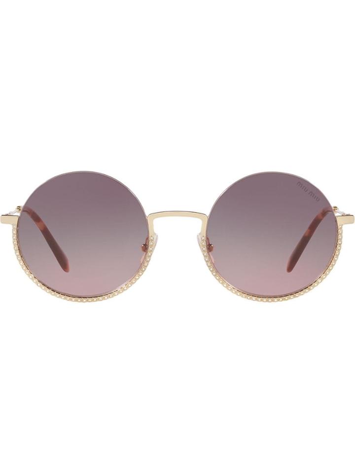Miu Miu Société Sunglasses - Gold
