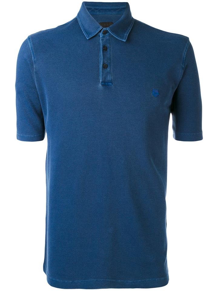 Z Zegna - Logo Plaque Polo Shirt - Men - Cotton - M, Blue, Cotton