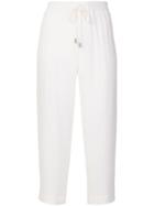 Gentry Portofino Georgette Cropped Trousers - White