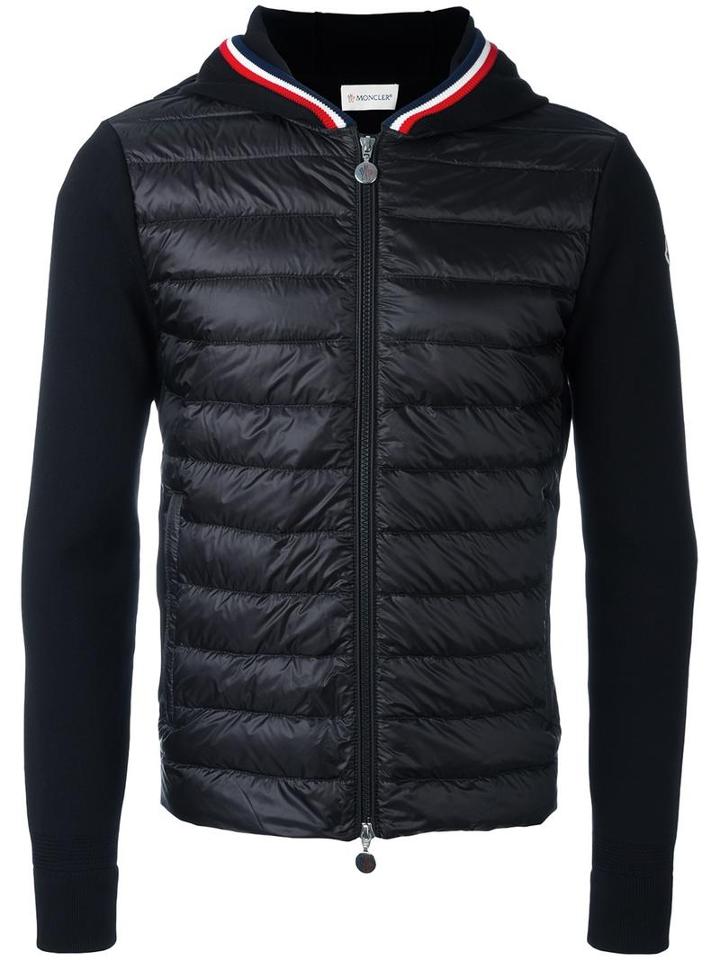 Moncler Padded Body Zipped Hoody, Men's, Size: Xl, Black, Polyamide/cotton/feather Down