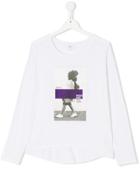 Dkny Kids Graphic Print Long Sleeve Shirt - White