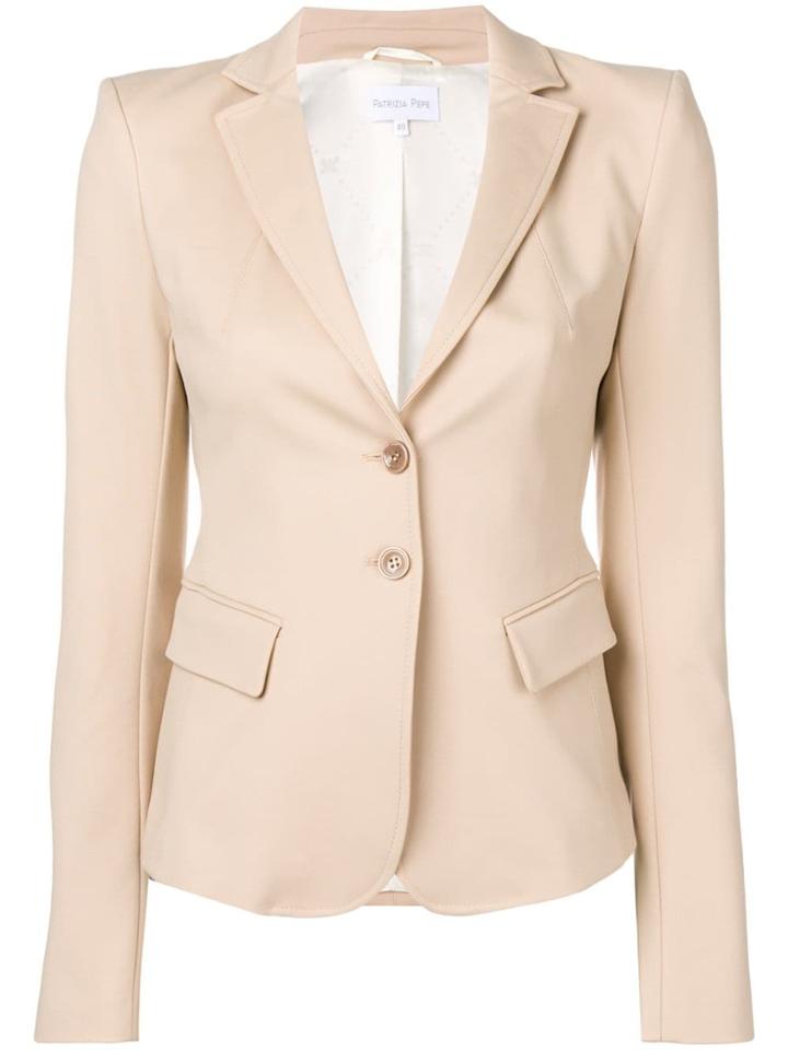 Patrizia Pepe Fitted Blazer - Neutrals