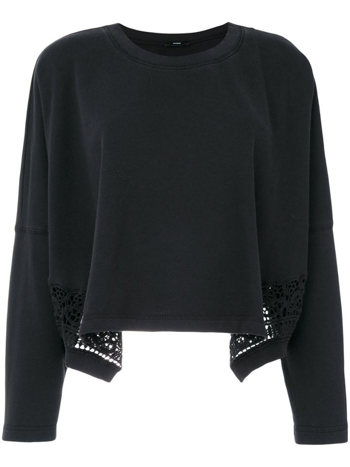 Diesel Embroidered Trim Flared Top - Black