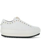 Versace Platform Studded Sneakers - White