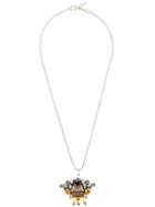Radà Stone Embellished Pendant Necklace, Women's, Metallic