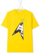 Neil Barrett Kids Electric Guitar Print T-shirt - Yellow