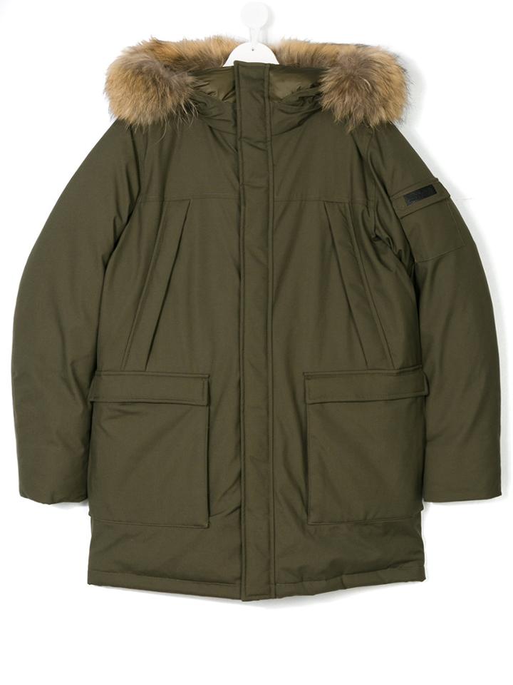 Woolrich Kids Teen Padded Coat - Green