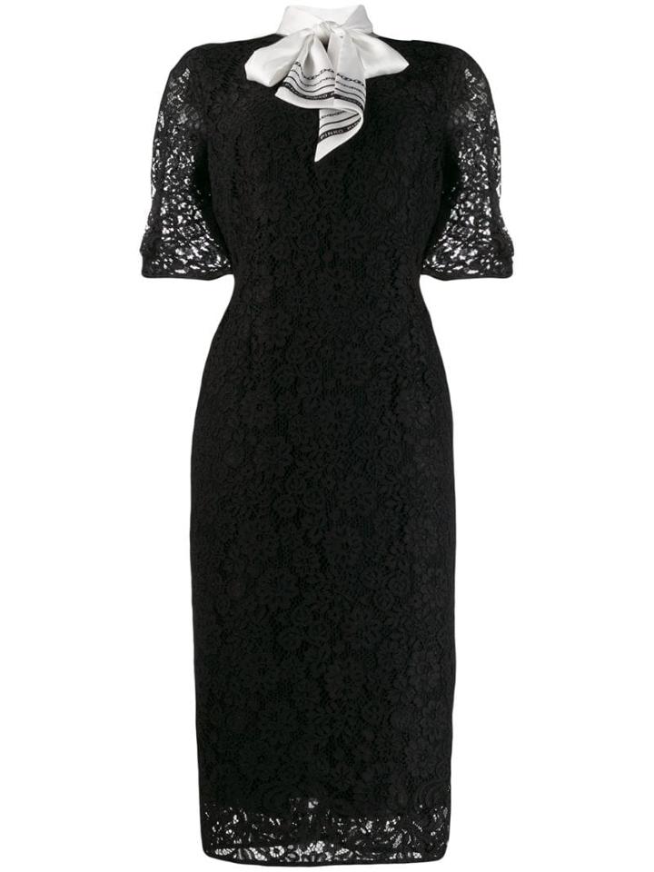 Pinko Foulard Lace Sheath Dress - Black