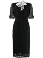 Pinko Foulard Lace Sheath Dress - Black