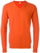 Eleventy V-neck Sweater, Men's, Size: Large, Yellow/orange, Cashmere
