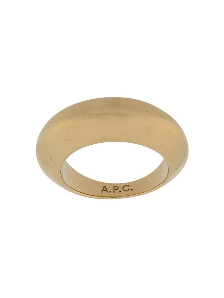 A.p.c. Logo Engraved Ring - Gold