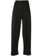 Saint Laurent - Cropped Wide Leg Trousers - Women - Cotton/virgin Wool - 38, Black, Cotton/virgin Wool
