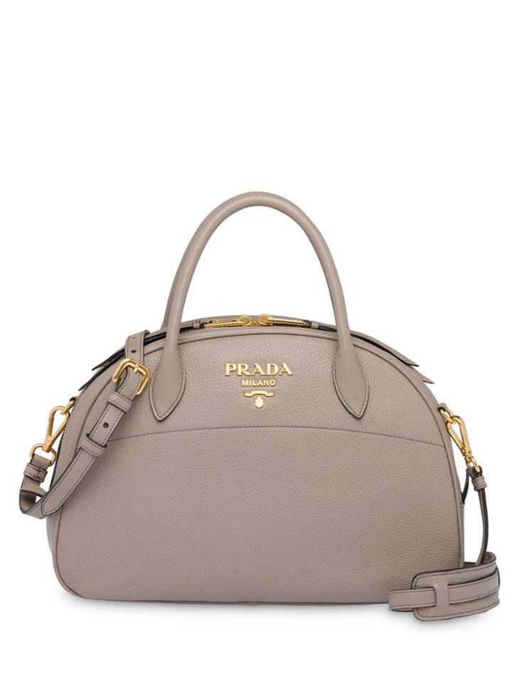 Prada Logo Top Handle Bag - Neutrals