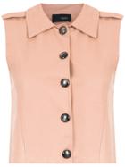 Andrea Bogosian Buttoned Leather Top - Neutrals